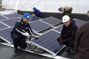 Solceller på plass i Stadionkvartalet